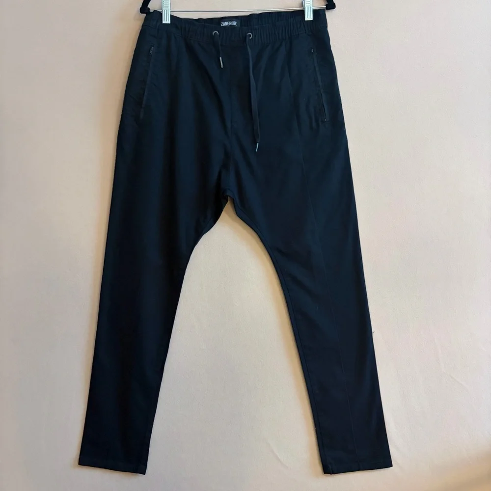 Zanerobe Men’s Chino Pants with‎ Drawstring Waist 32” Black